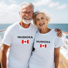 Camiseta Muskoka Canadá Bandera canadiense color claro