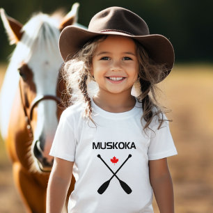 Camiseta Muskoka Canadá cruza la hoja de arce de almendras