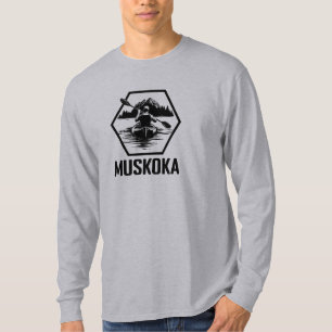 Camiseta Muskoka Ontario Kayaker - T-Shir de manga larga bá