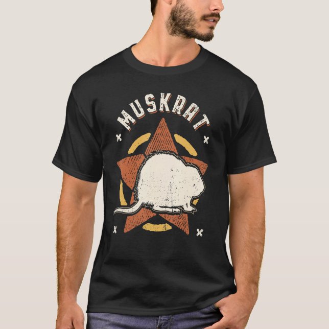 Camiseta Muskrat Vintage Retro Classic Animal (Anverso)
