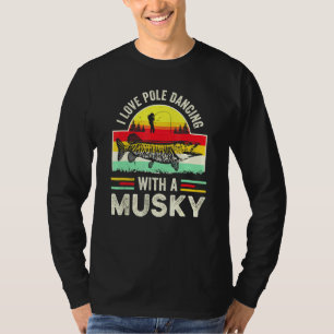 Camiseta Musky Fish Gag Muskie Pescador Retro Papá
