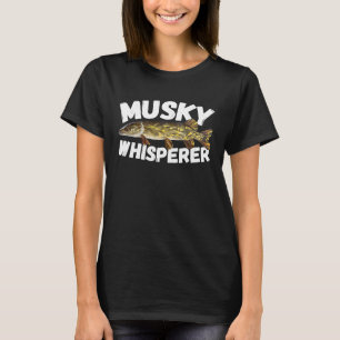 Camiseta Musky Whisperer Chistes de pesca de mosca