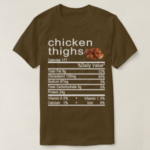 Camiseta muslos de pollo Nutrición Etiqueta de hechos