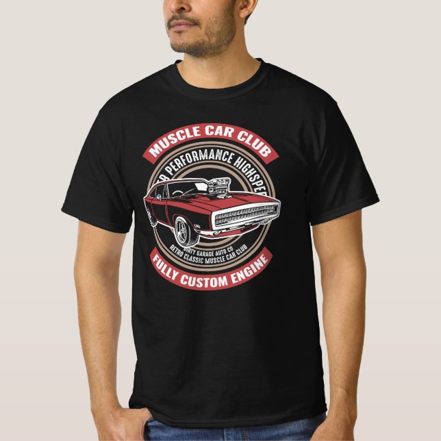 Camiseta Musscús club de coches motor de personalizado comp (Anverso)