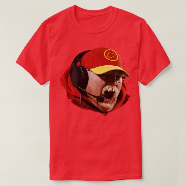 Camiseta Mustache Andy Reid Chiefs TShirt 1 (Diseño del anverso)