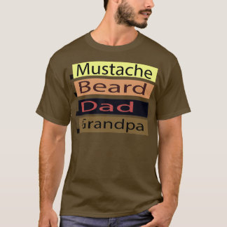 Camiseta Mustache Beard Dad Abuelo