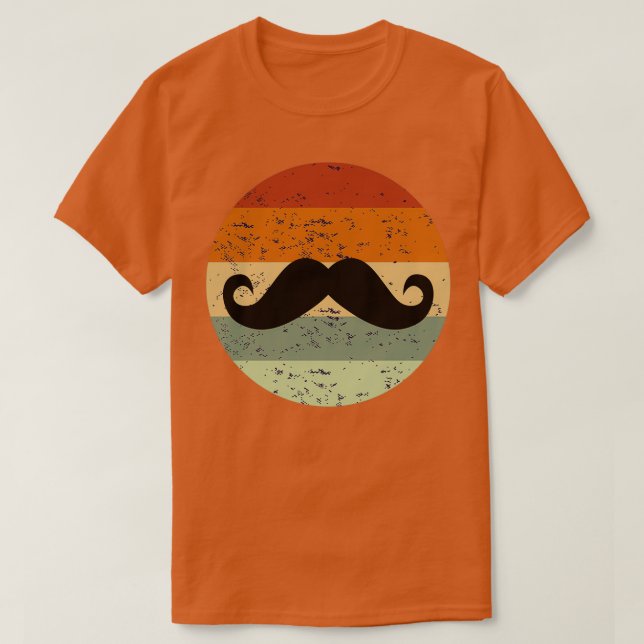 Camiseta Mustache Beard Retro 3 (Diseño del anverso)