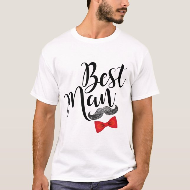 Camiseta Mustache Best Man (Anverso)
