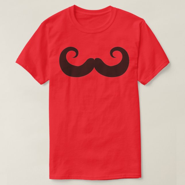 Camiseta Mustache curvo (Diseño del anverso)