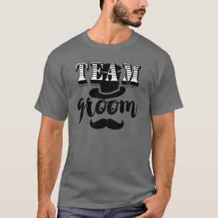 Camiseta Mustache de sombrero superior retro con letras de