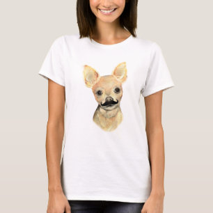 Camiseta Mustache en un humor de perro aburrido