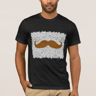 Camiseta Mustache gracioso en piel de leopardo