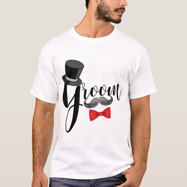 Camiseta Mustache Groom (Anverso)