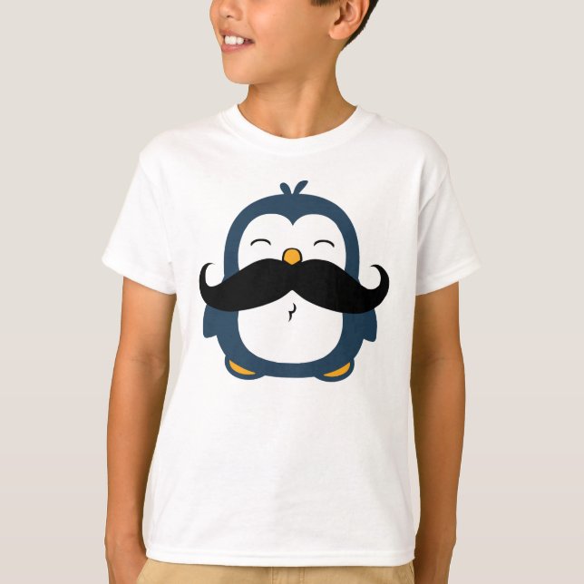 Camiseta Mustache Penguin (Anverso)