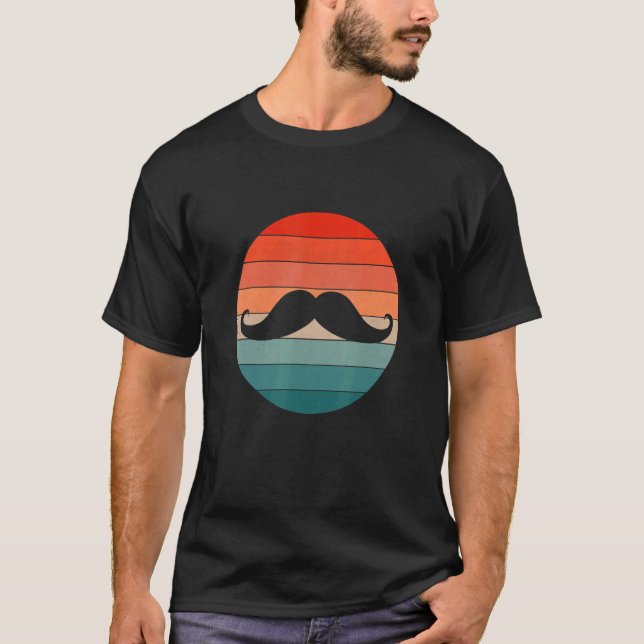 Camiseta Mustache Retro Style Vintage (Anverso)