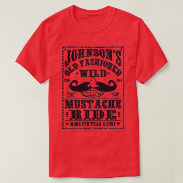 CAMISETA MUSTACHE RIDE (Diseño del anverso)