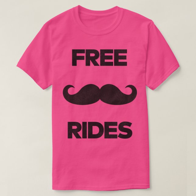 Camiseta Mustache Rides gratis (Diseño del anverso)