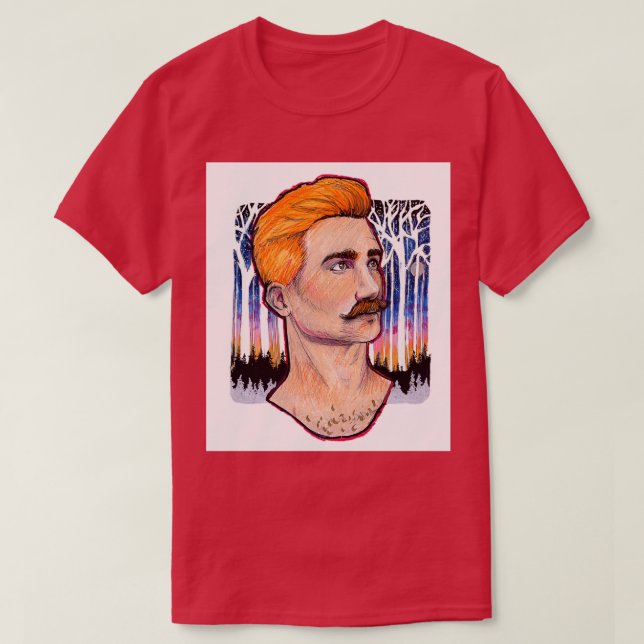 Camiseta Mustache Sunrise (Diseño del anverso)