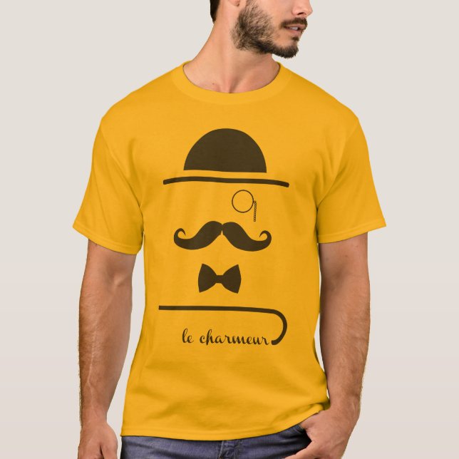 Camiseta Mustache Usted - le charmeur (Anverso)
