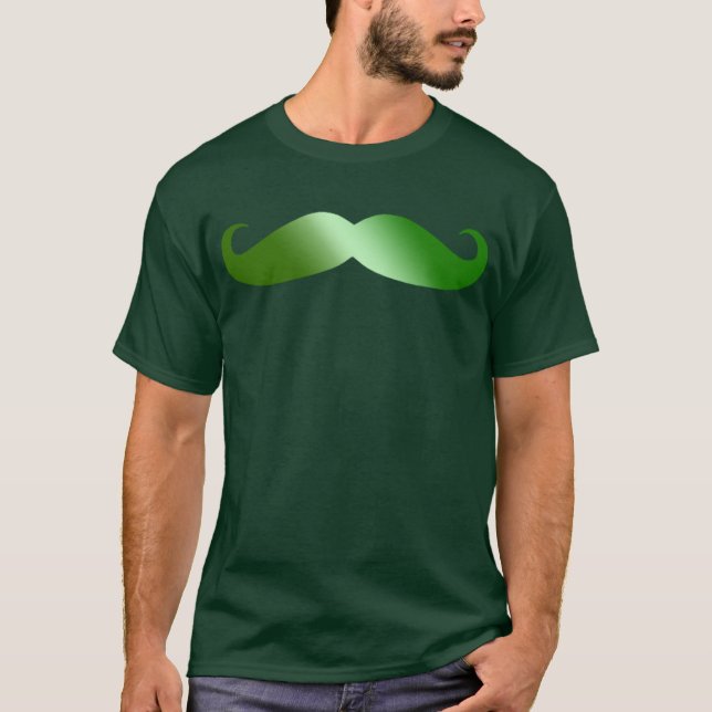 Camiseta Mustache verde (Anverso)