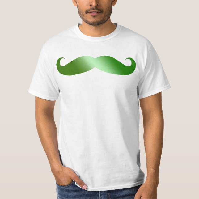 Camiseta Mustache verde (Anverso)