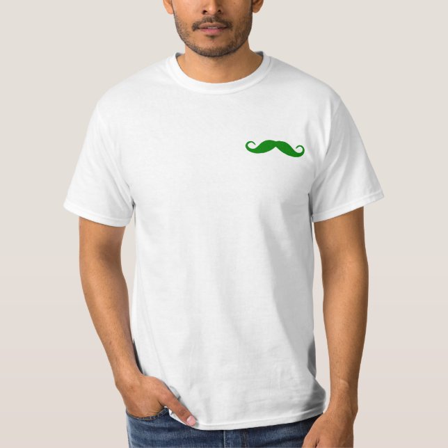 Camiseta Mustache verde (Anverso)
