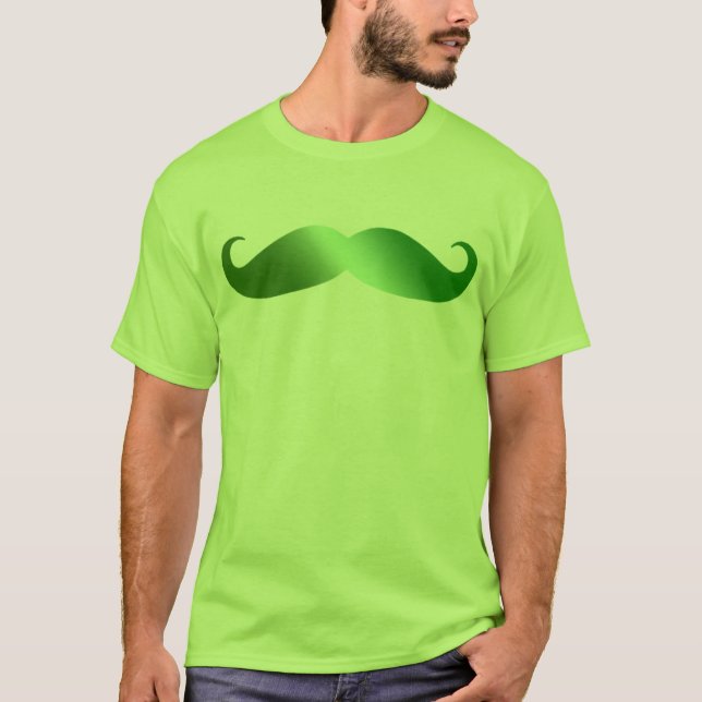 Camiseta Mustache verde (Anverso)