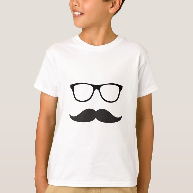 Camiseta Mustache y gafas (Anverso)