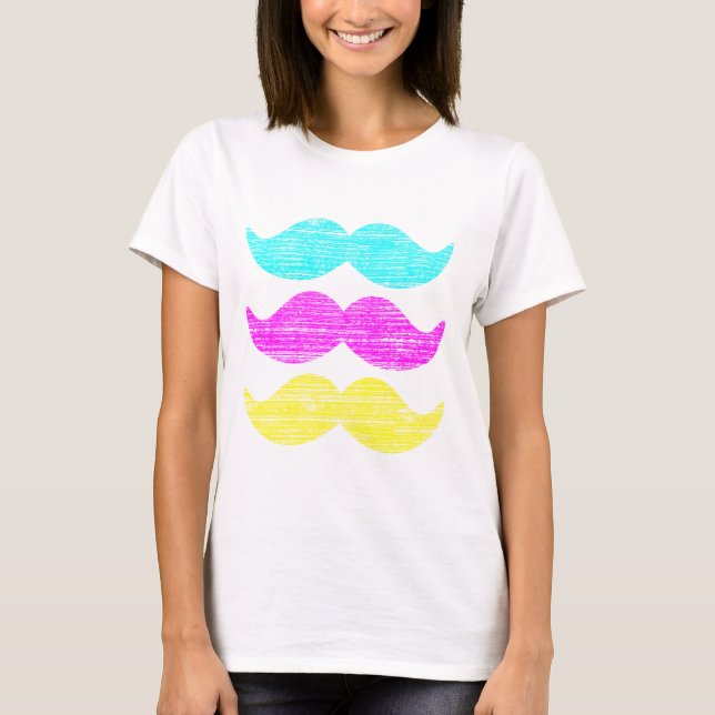 Camiseta Mustaches CMY (Anverso)