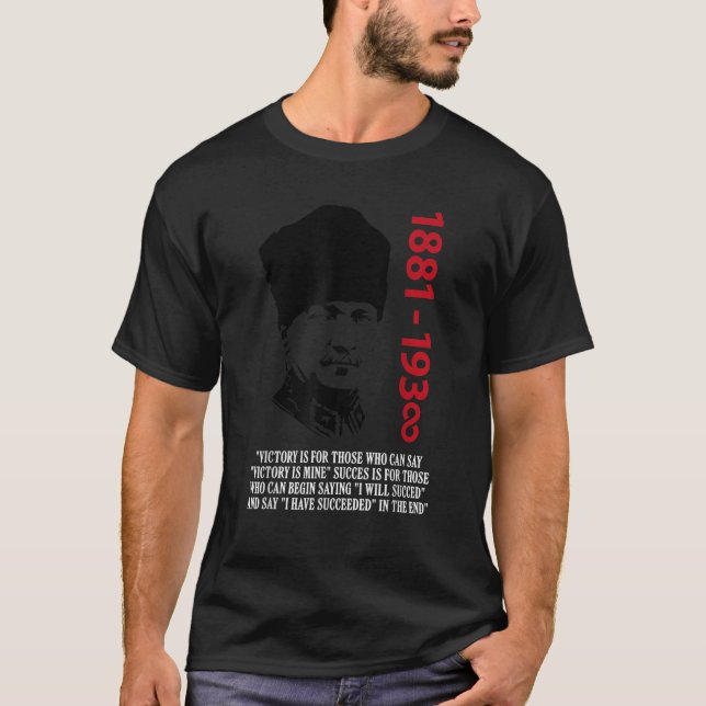 Camiseta Mustafa Kemal Ataturk padre de la bandera turca (Anverso)