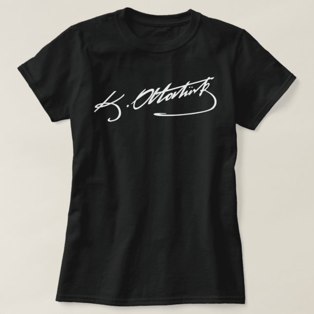 Camiseta Mustafa Kemal Ataturk Signature Regalo turco Turco (Diseño del anverso)