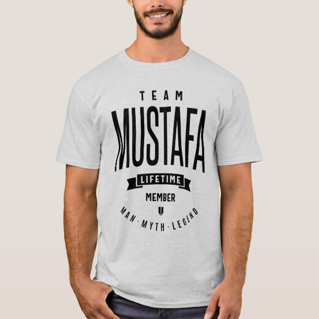Camiseta Mustafa Nombre Personalizado Regalo de cumpleaños (Anverso)