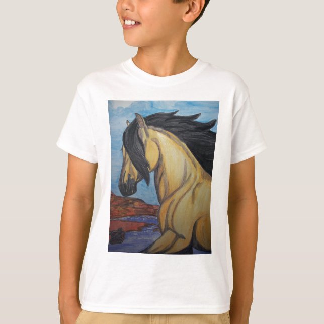 Camiseta Mustang de la piel del paro en el cañón (Anverso)