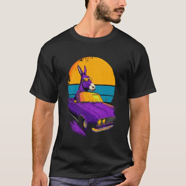 Camiseta Mustang Retro de Montar Burro (Anverso)