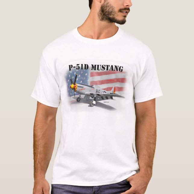 Camiseta Mustango de la Segunda Guerra Mundial de P51D (Anverso)