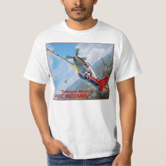 Camiseta Mustango de los aviadores P-51 de Tuskegee
