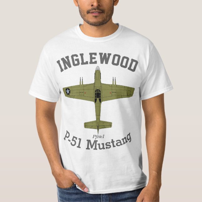 Camiseta Mustango Inglewood de Pfive1 P-51 (Anverso)