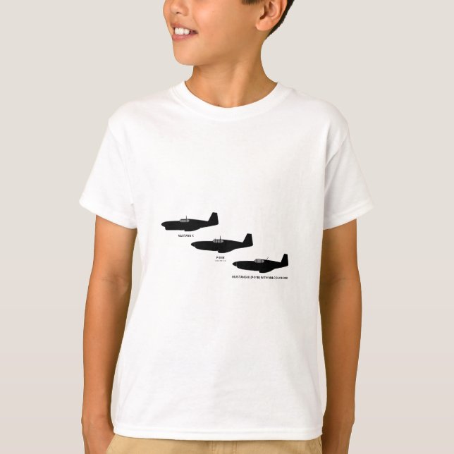 Camiseta Mustango norteamericano P-51 de la Segunda Guerra (Anverso)