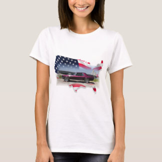 Camiseta Mustango sobre Flag.png americano