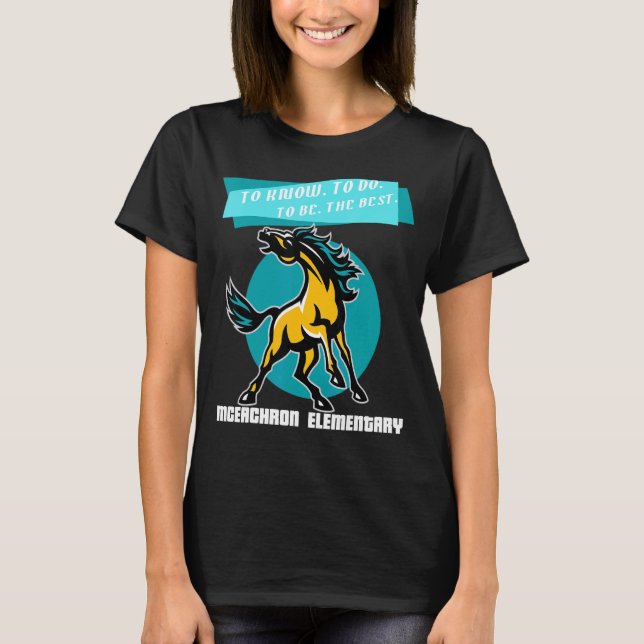 Camiseta Mustangs Elementales De Mceachron A Saber Que Hace (Anverso)