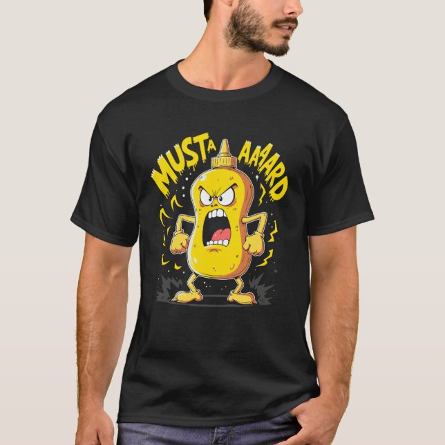 Camiseta Mustard Bottle Scream Funny Condiment Rap Humor (Anverso)