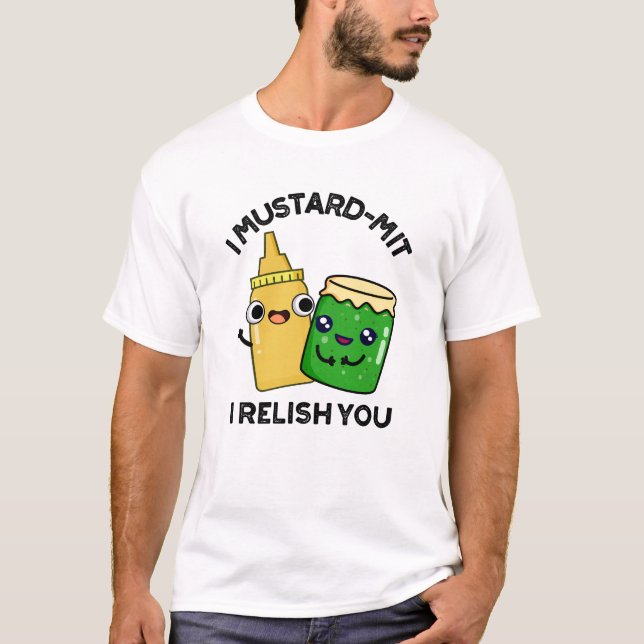 Camiseta Mustard-mit Te Retiro El Divertido Pun Acondiciona (Anverso)