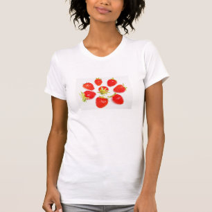 Camiseta Muster aus acht Erdbeeren