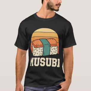 Camiseta Musubi Hawaiian Musubi Retro Sunset Sushi Rice Sna