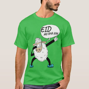 Camiseta Musulmanes de Dabbing Sheep Eid Mubarak