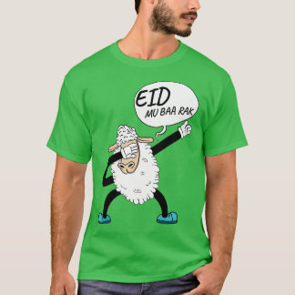 Camiseta Musulmanes de Dabbing Sheep Eid Mubarak