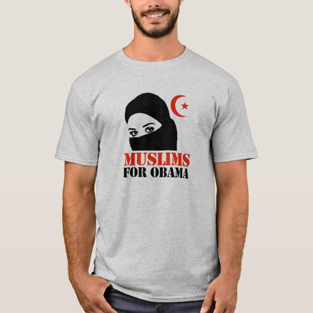 CAMISETA MUSULMANES PARA OBAMA (Anverso)