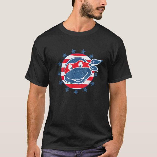 Camiseta Mutante Adolescente De Tortugas Ninja 4 De Julio (Anverso)
