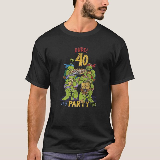 Camiseta Mutante adolescente Ninja Turtles 40 cumpleaños Pi (Anverso)