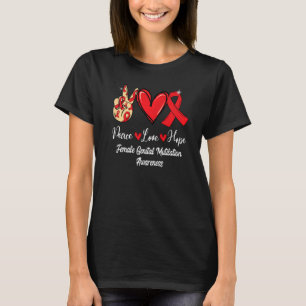 Camiseta Mutilación Genital Femenina Paz Amor Esperanza Cin